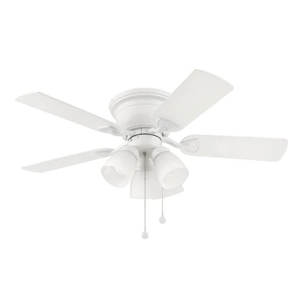 Harbor Breeze Centreville 42-in White Indoor Flush Mount Ceiling Fan with Light